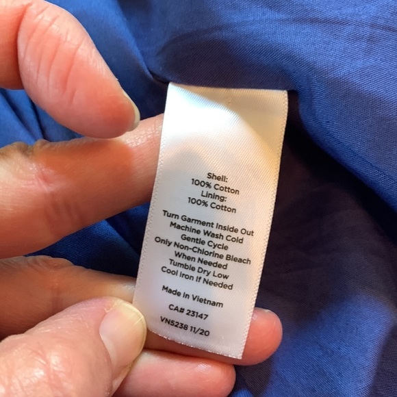 Talbots Blue and Yellow Midi Dress - Picture 6 of 6